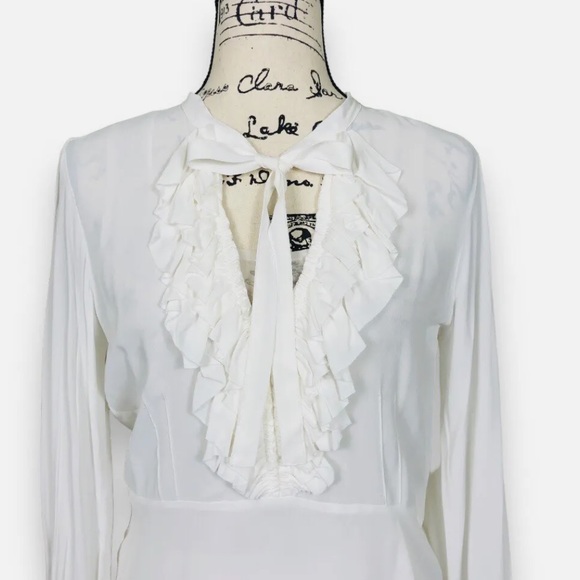 Zara :: White Ruffle Blouse - Picture 2 of 6